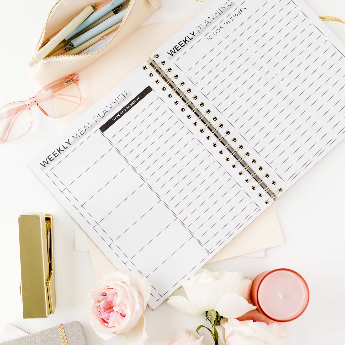 Block Schedule™ Planner | Hard Cover | Pink Dash (3-Month)