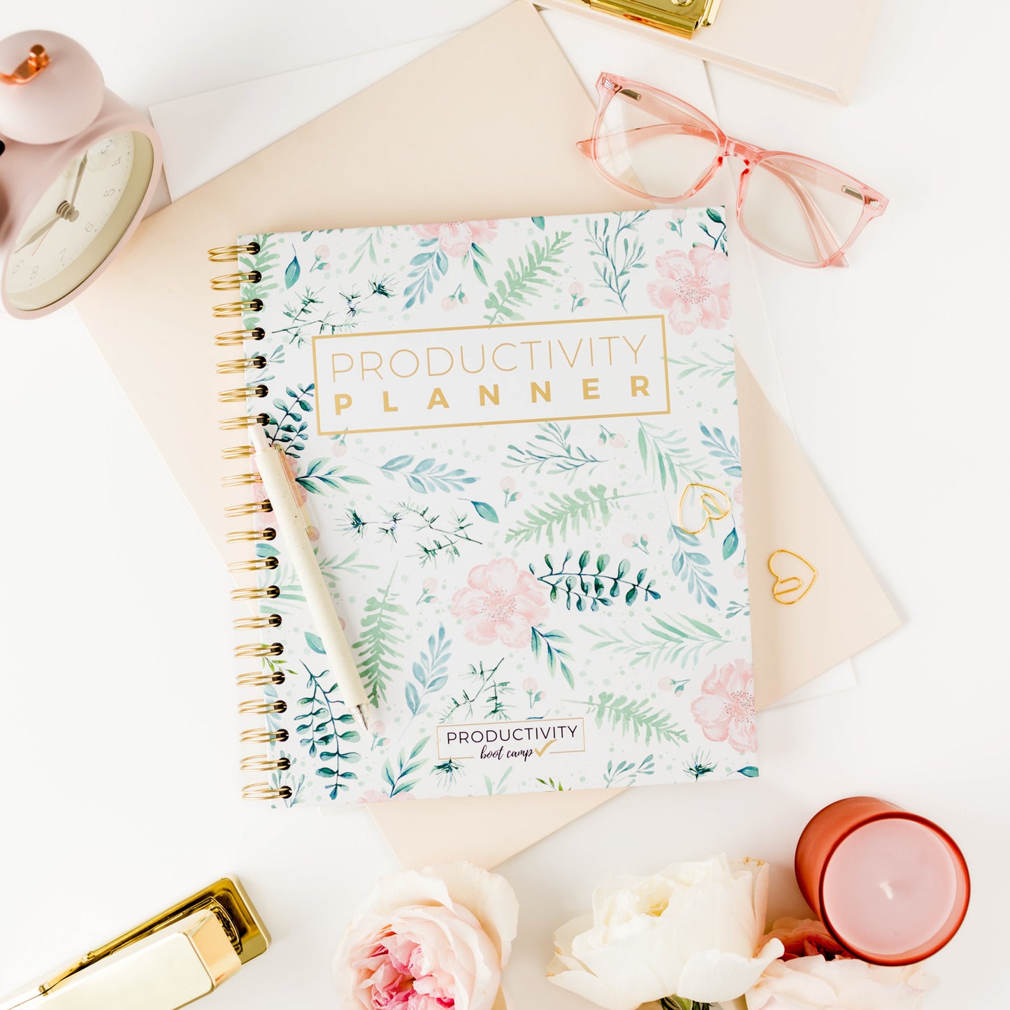Block Schedule™ Planner | Hard Cover | Floral ( 3-Month )