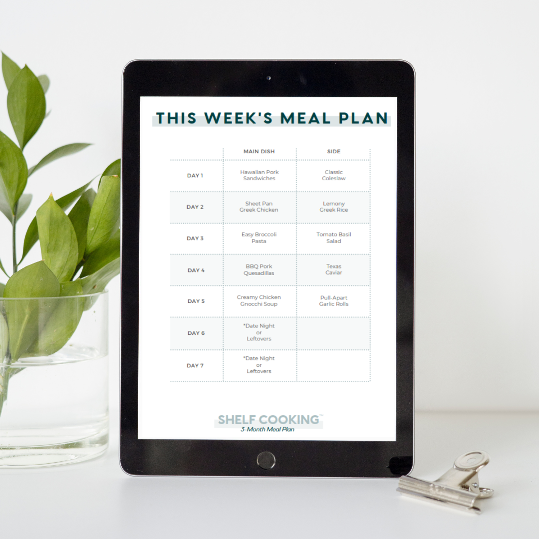 Shelf Cooking™ 3-Months of Meal Plans | Ebook