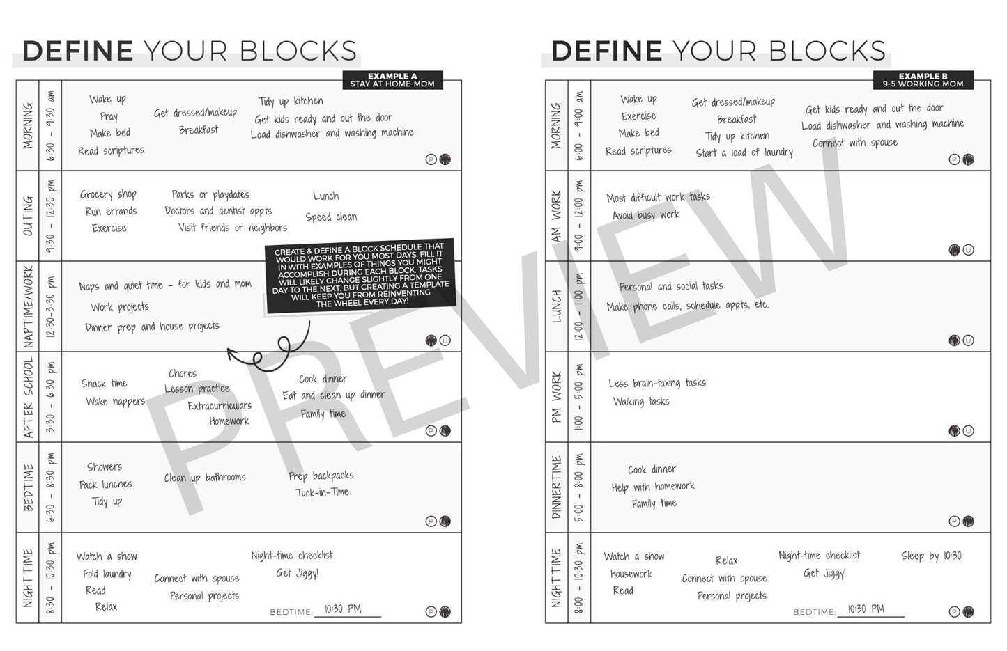 Daily Block Schedule™ Planner | Digital Download